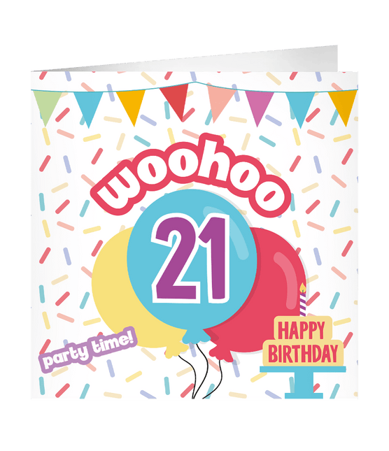 21 Jaar Wenskaart 23cm van Paper Dreams koop je bij Partywinkel