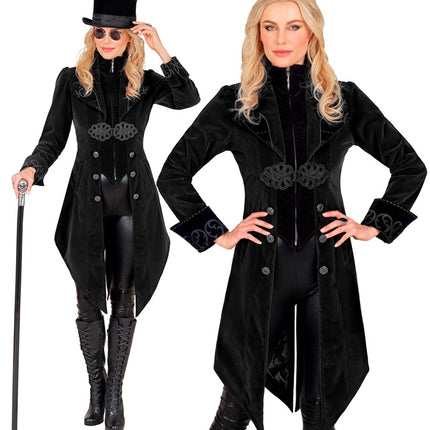 SVART SAMMET GOTHIC JACKA DAMER