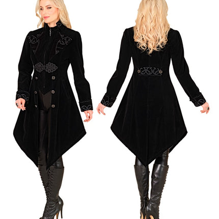 SVART SAMMET GOTHIC JACKA DAMER