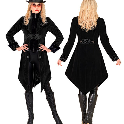 SVART SAMMET GOTHIC JACKA DAMER
