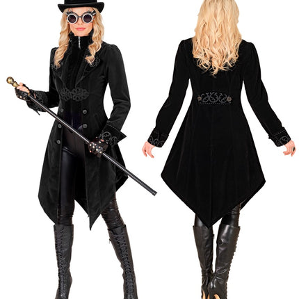SVART SAMMET GOTHIC JACKA DAMER