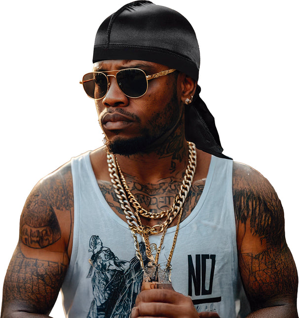 Svart bandana Polyester