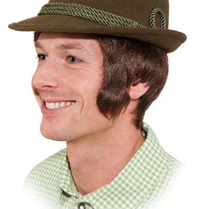 Oktoberfest-hatt, tyrolsk, grön, 59 cm