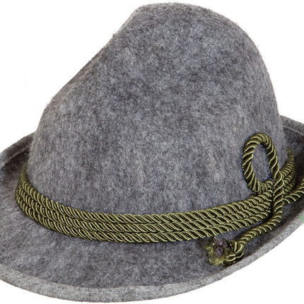 Oktoberfest-hatt, tyrolsk, grå, 59 cm
