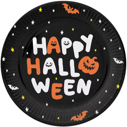 Papperstallrikar - "Happy Halloween" - Halloween BoOo! - 23 cm - 8 stycken