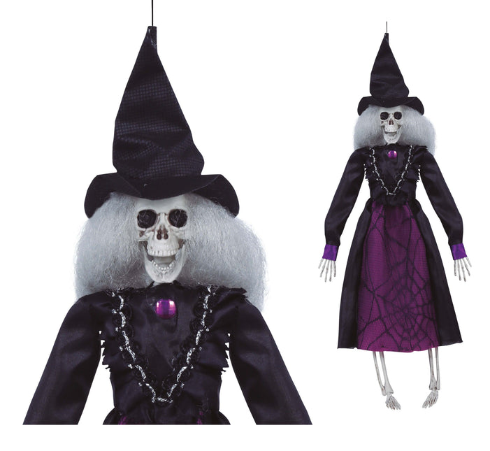 Halloween docka häxa skelett 40cm