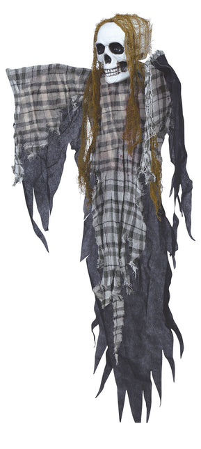 Halloween docka skelett rutig 1,2m