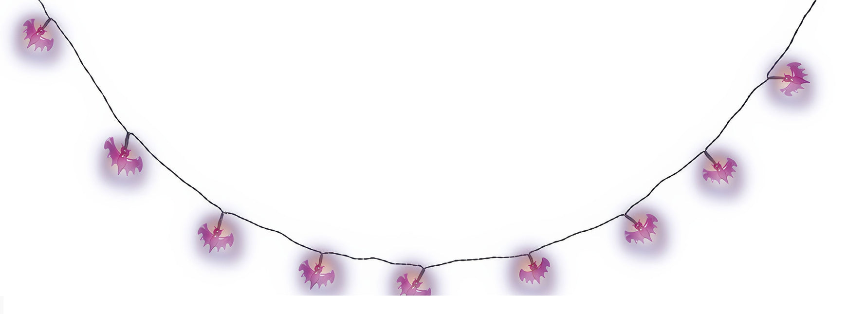 Halloween ljusgirlang LED fladdermöss 1,55 m