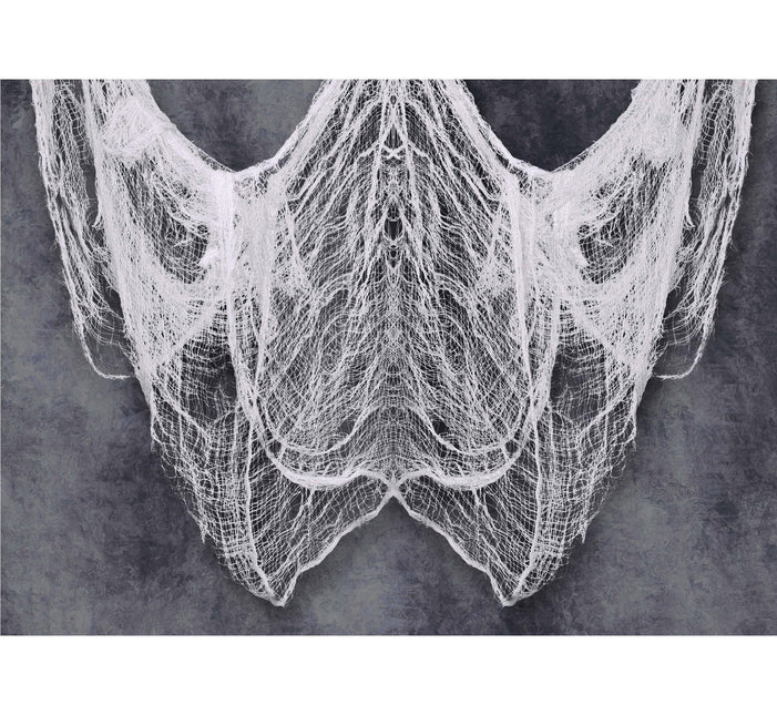 Halloween vitt nät tyg 5m