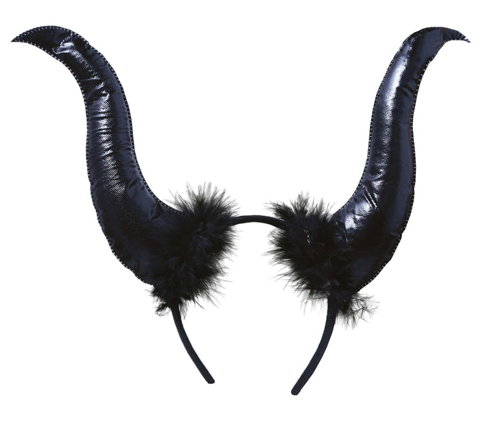 Svart Halloween hårband Djävulens horn