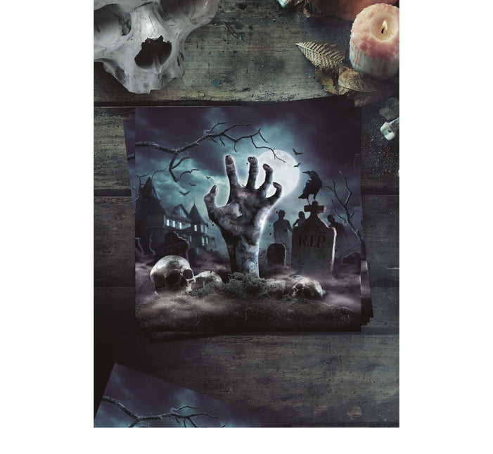 Halloween Kyrkogård Servetter 33cm 12st