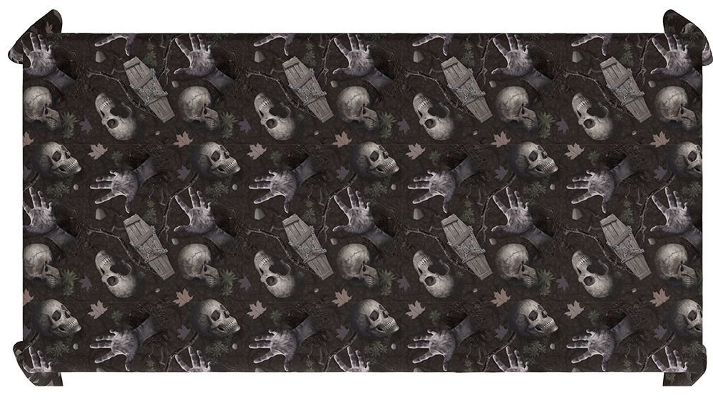 Halloween bordsduk kyrkogård 2,74m