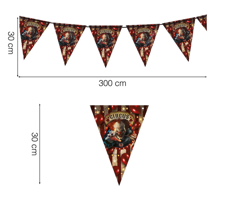 Halloween Girlande Clown 3m