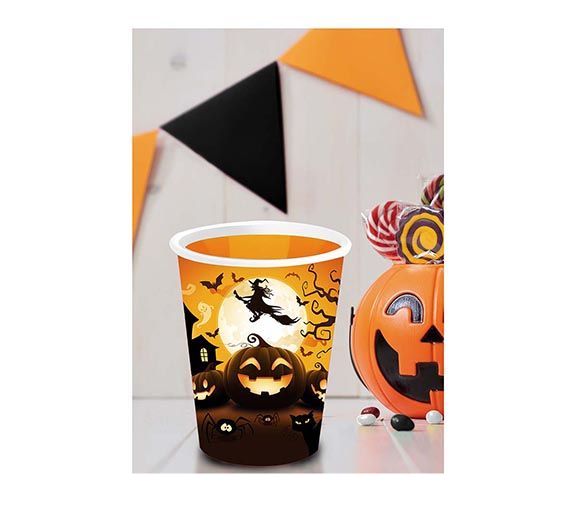 Halloween-muggar Pumpa 240ml 6st