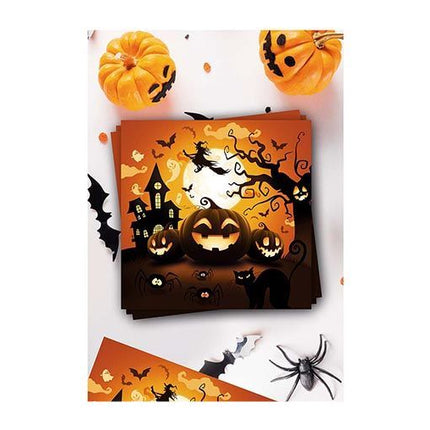Halloween Servetter Pumpa 33cm 12st