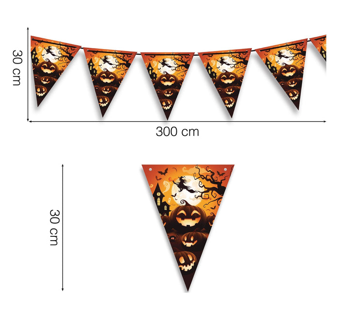Halloween-guirlande Pumpor 3m