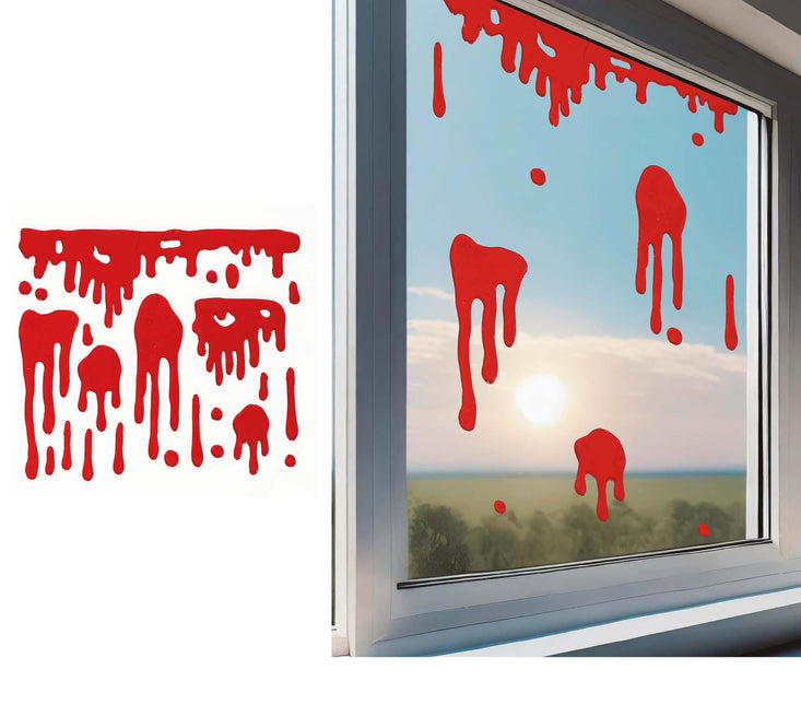 Halloween Fönsterdekoration Blod 25cm
