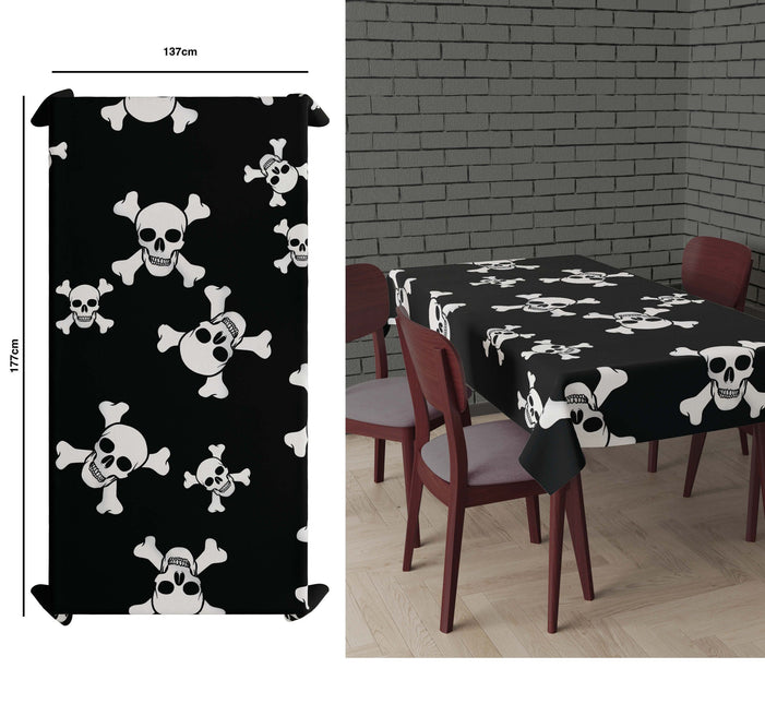 Halloween Bordsduk Dödskalle 2,74m