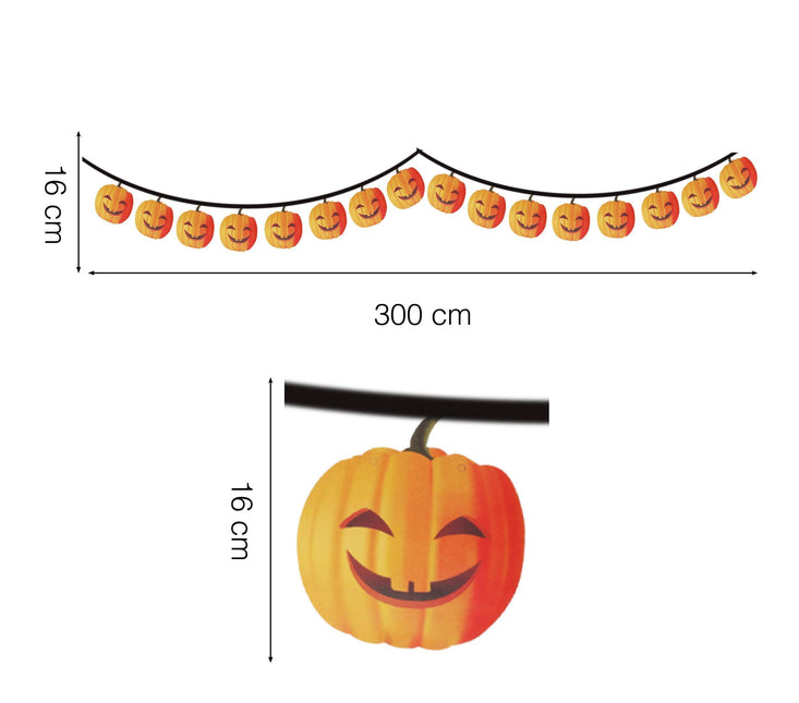 Halloween Girlande Pumpa 3m