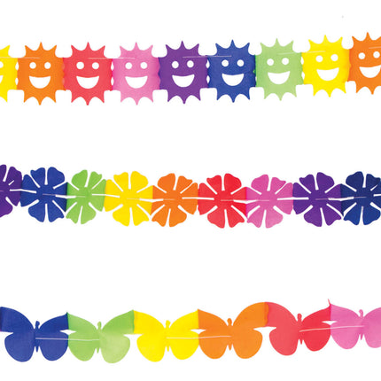 Set med minipappersgirlanger 2mtr - 3 st