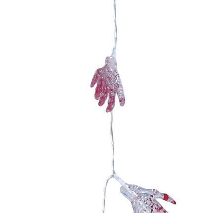 Halloween Ljusgirlang LED Skelett Hand 1.15m