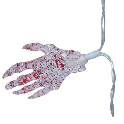 Halloween Ljusgirlang LED Skelett Hand 1.15m