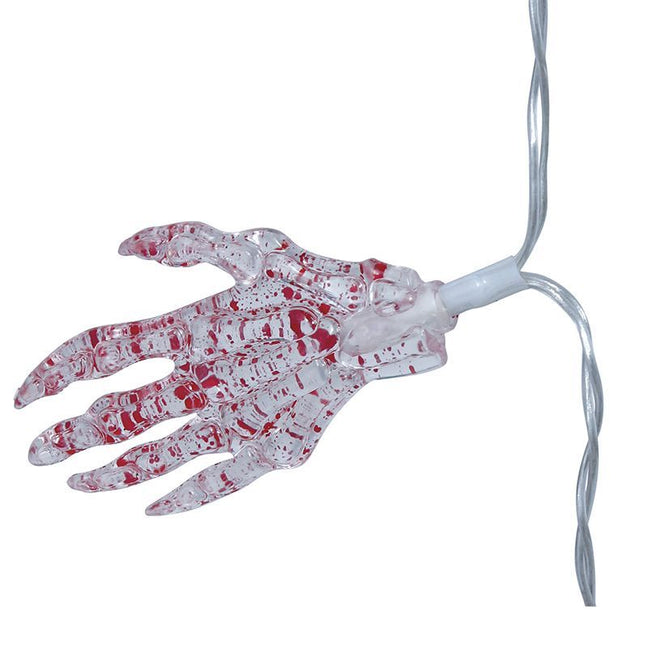 Halloween Ljusgirlang LED Skelett Hand 1.15m