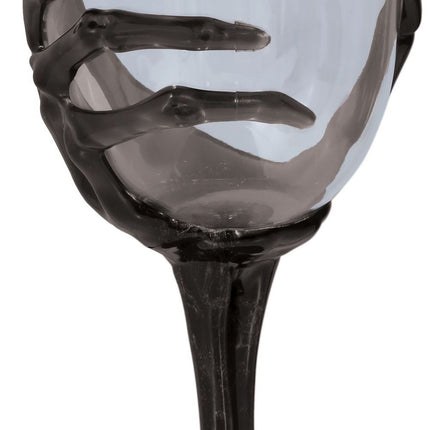 Halloween vinglas skelett hand 18,5cm