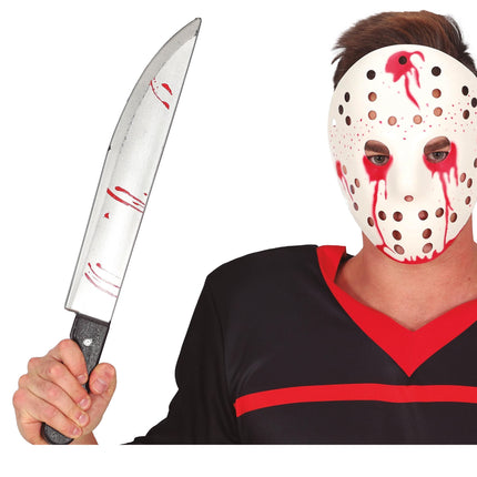 Halloween Fejk Machete Med Blod 45cm