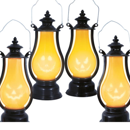 Halloween bordsdekoration lykta pumpa 16 cm