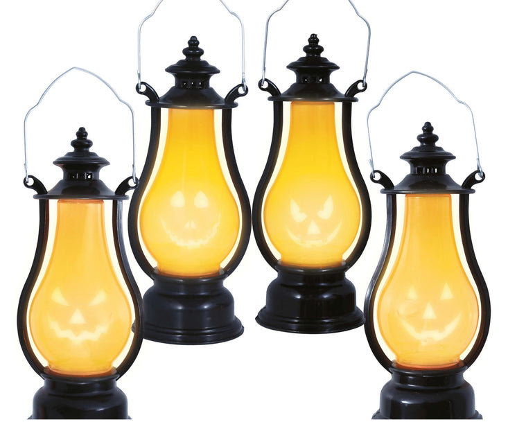 Halloween bordsdekoration lykta pumpa 16 cm