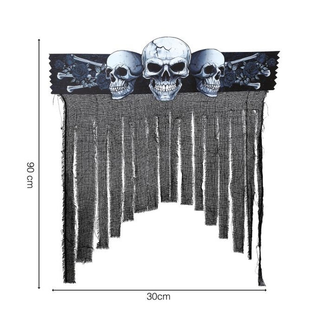 Halloween dörrgardin Skelett