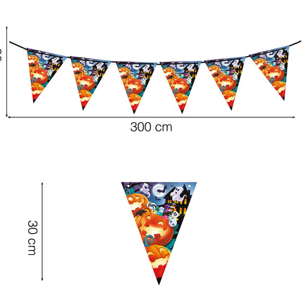 Halloween-guirlande Pumpor 3m