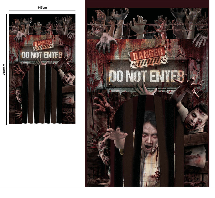 Halloween Dörrgardin Dont Enter 2,45 m