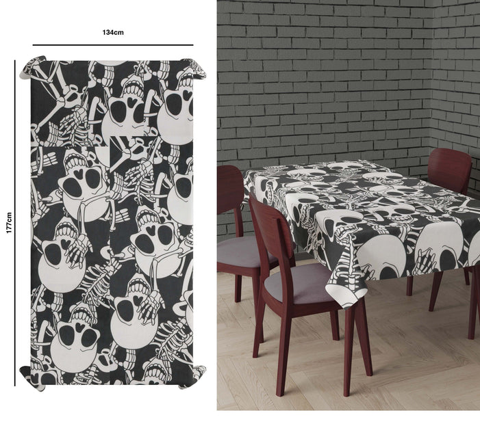 Halloween Bordsduk Dödskalle 1,77m