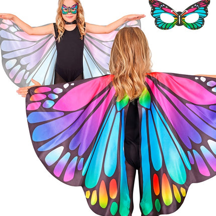 Lila/rosa fjärilsvingar och ögonmask