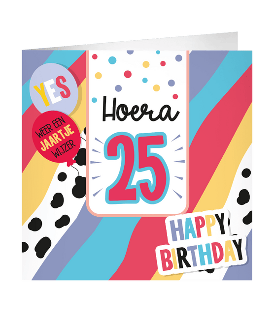 25 Jaar Wenskaart 23cm van Paper Dreams koop je bij Partywinkel