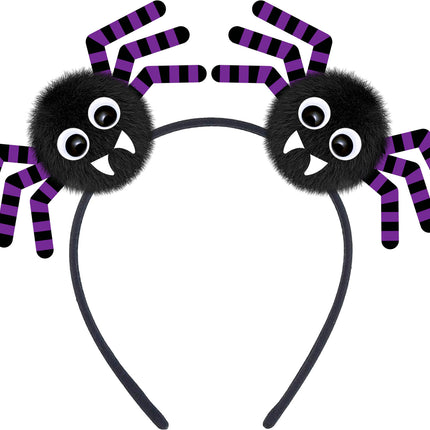 Halloween Hårband Svarta Spindlar