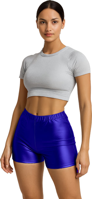 Blå shorts metallic