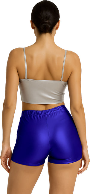 Blå shorts metallic