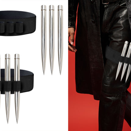 Halloween Fake Vapen Set Bullet Strap 20cm 4 delar