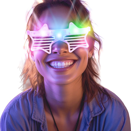 Stjärnglasögon Rosa med ljus