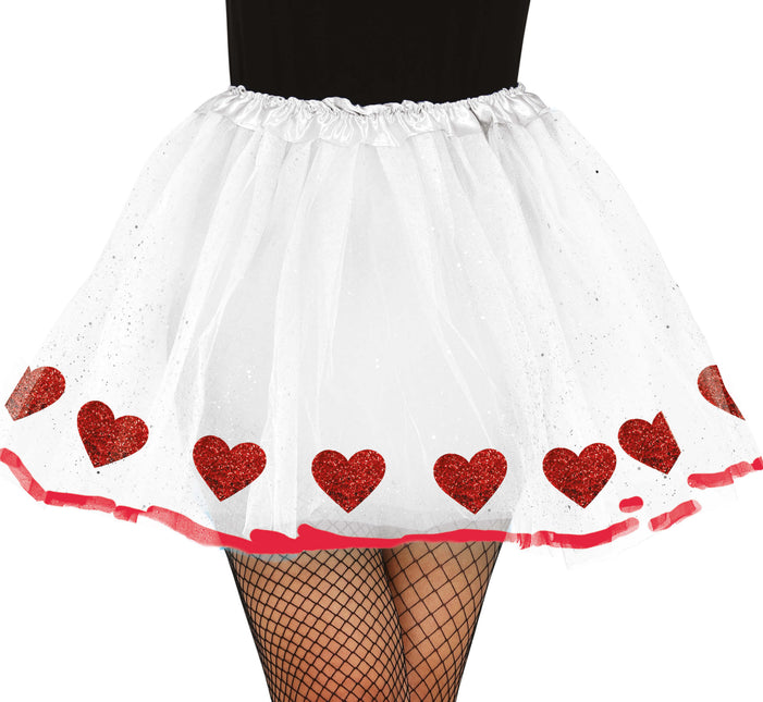 Hjärta Tutu Vit Röd