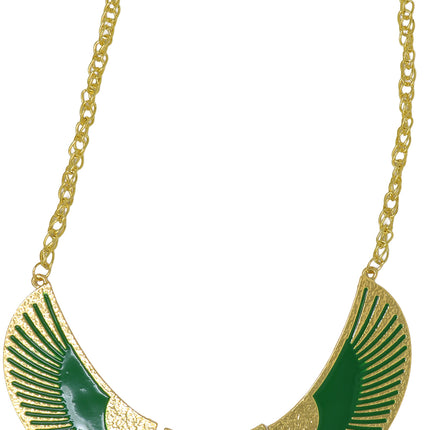 Cleopatra-halsband grönt guld