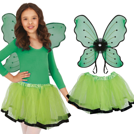 Butterfly Dress Up Set Grön flicka 2 delar