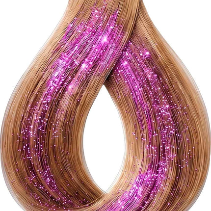 Rosa hårfärg med glitter