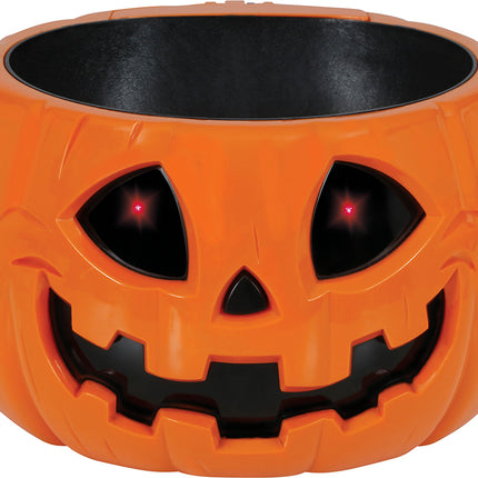 Halloween-skål Pumpa Ljus, ljud och rörelse 15 cm