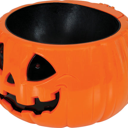 Halloween-skål Pumpa Ljus, ljud och rörelse 15 cm