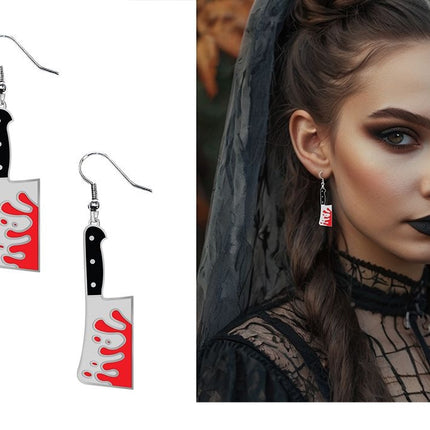 Halloween-örhängen – Slaktarkniv