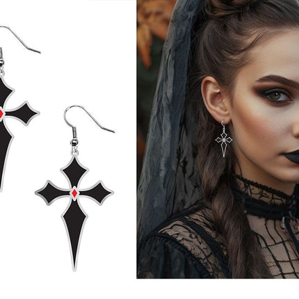 Halloween-örhängen i form av kors